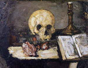  Paul Cezanne Still Life with Skull and Candlestick - Canvas Art Print