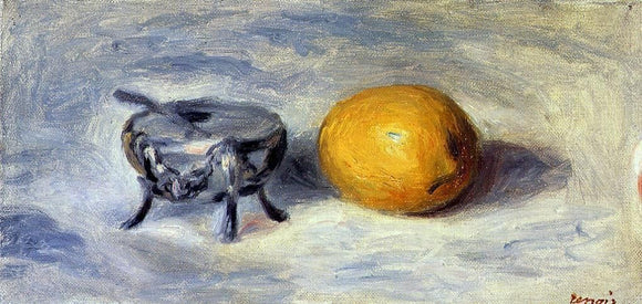  Pierre Auguste Renoir Sugar Bowl and Lemon - Canvas Art Print