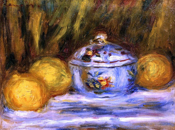  Pierre Auguste Renoir Sugar Bowl and Lemons - Canvas Art Print