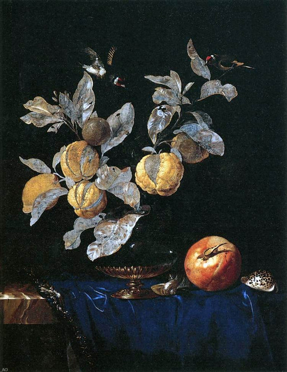  Willem Van Aelst Still-Life with Fruit - Canvas Art Print