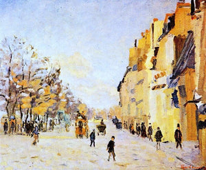  Armand Guillaumin Quai de Bercy - Snow Effect (also known as Paris, quai de Bercy, effet de neige) - Canvas Art Print