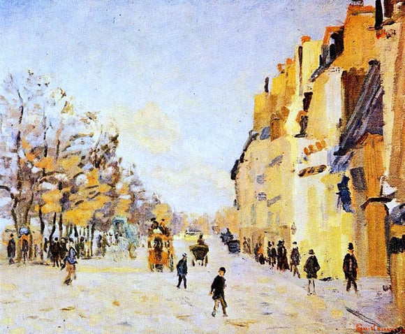  Armand Guillaumin Quai de Bercy - Snow Effect (also known as Paris, quai de Bercy, effet de neige) - Canvas Art Print