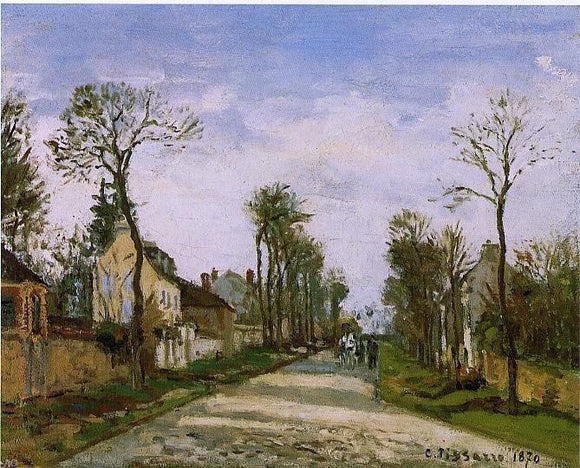  Camille Pissarro The Road to Versailles at Louveciennes - Canvas Art Print