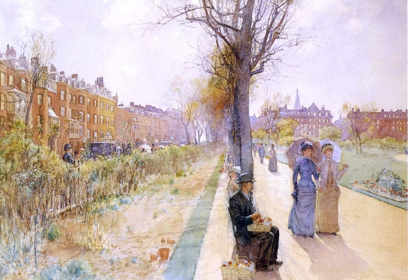  Frederick Childe Hassam Boston Common - Canvas Art Print