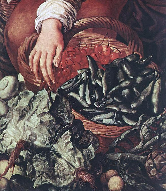  Joachim Beuckelaer Market Scene (detail) - Canvas Art Print