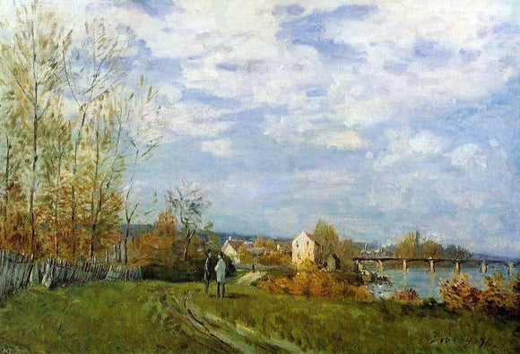  Alfred Sisley Banks of the Seine at Bougival - Canvas Art Print