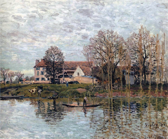  Alfred Sisley Banks of the Seine at Port-Marly - Canvas Art Print