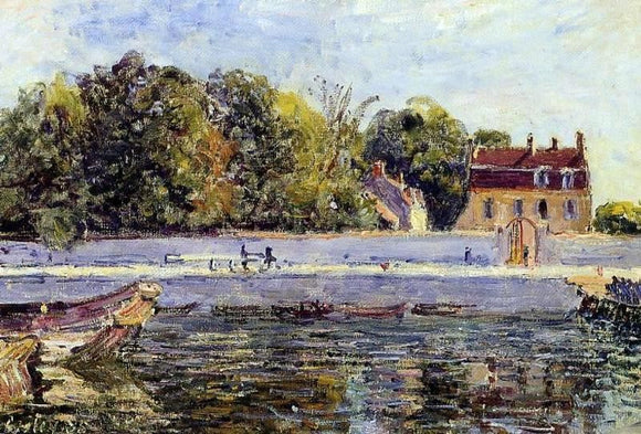  Alfred Sisley Saint-Mammes - House on the Canal du Loing - Canvas Art Print