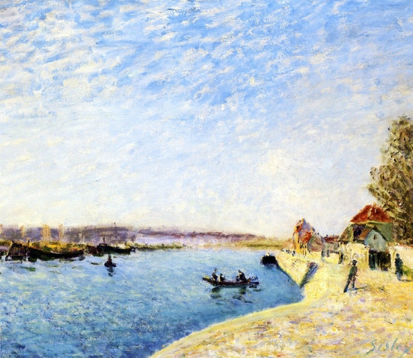  Alfred Sisley Saint-Mammes and the Banks of the Loing - Canvas Art Print