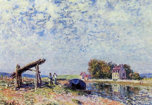 Alfred Sisley The Loing Canal at Saint-Mammes - Canvas Art Print