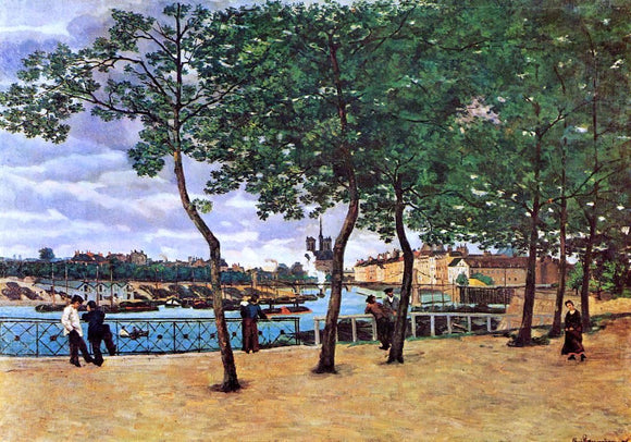  Armand Guillaumin The Seine at Paris (also known as Quai de la Rapee) - Canvas Art Print