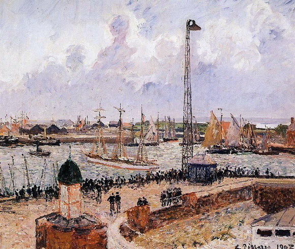  Camille Pissarro The Inner Harbor, Le Havre - Canvas Art Print