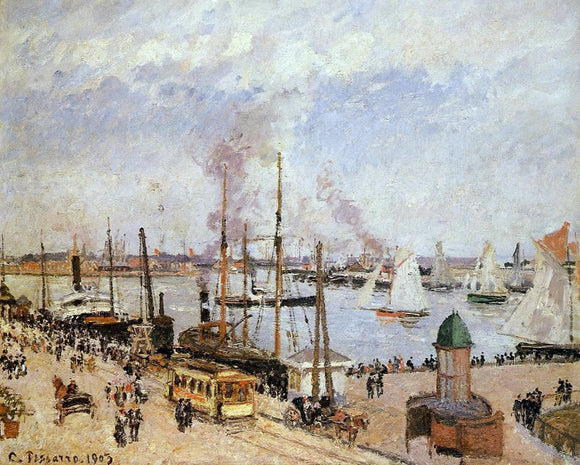  Camille Pissarro The Port of Le Havre - High Tide - Canvas Art Print