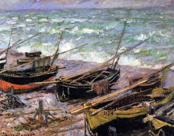  Claude Oscar Monet Fishing Boats - Canvas Art Print