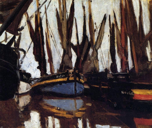  Claude Oscar Monet Fishing Boats (study) - Canvas Art Print