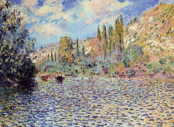  Claude Oscar Monet The Seine at Vetheuil - Canvas Art Print