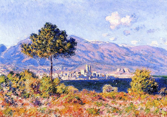  Claude Oscar Monet View of Antibes from the Notre-Dame Plateau - Canvas Art Print