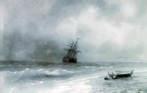  Ivan Constantinovich Aivazovsky Rough Sea - Canvas Art Print