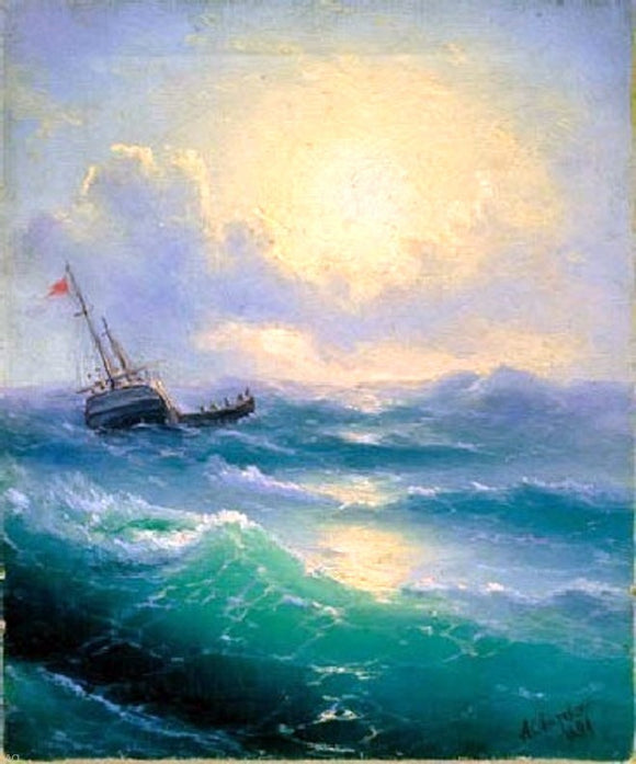  Ivan Constantinovich Aivazovsky Sea (etude) - Canvas Art Print