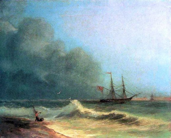  Ivan Constantinovich Aivazovsky Sea Before Storm - Canvas Art Print