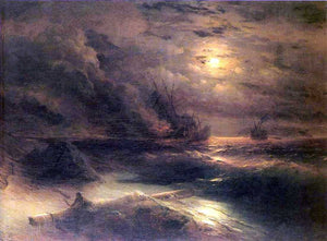  Ivan Constantinovich Aivazovsky Tempest by Cape Aiya - Canvas Art Print