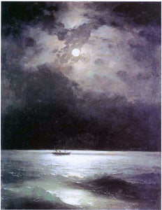  Ivan Constantinovich Aivazovsky The Black Sea at Night - Canvas Art Print