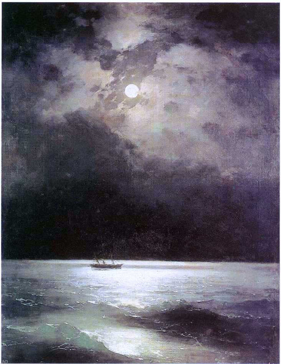  Ivan Constantinovich Aivazovsky The Black Sea at Night - Canvas Art Print