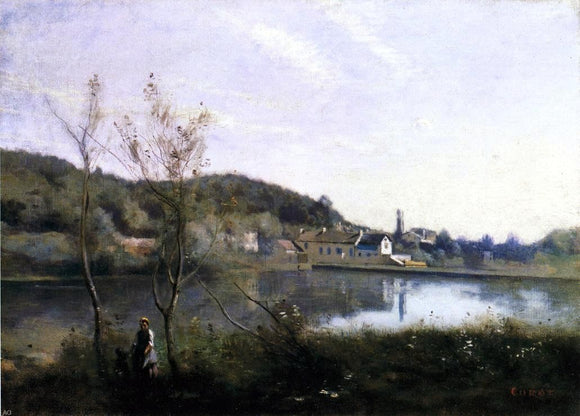  Jean-Baptiste-Camille Corot Ville d'Avray - The Large Pond and the Villas - Canvas Art Print