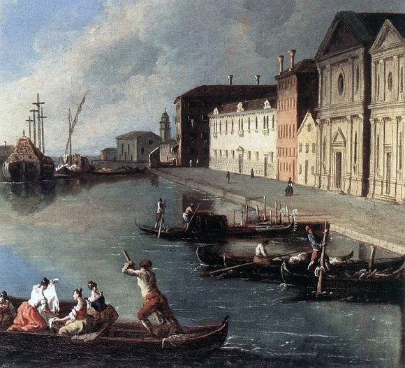 Johan Richter View of the Giudecca Canal (detail) - Canvas Art Print