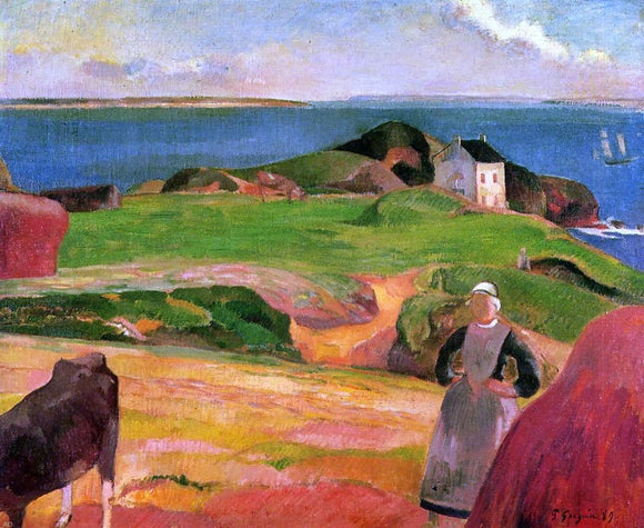  Paul Gauguin Landscape at le Pouldu - the Isolated House - Canvas Art Print