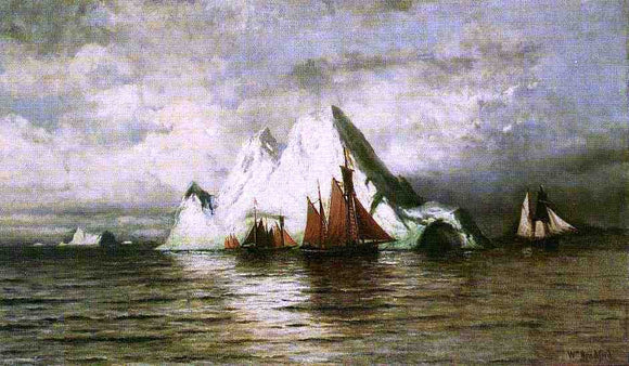  William Bradford Fishing Boats and Icebergs - Canvas Art Print