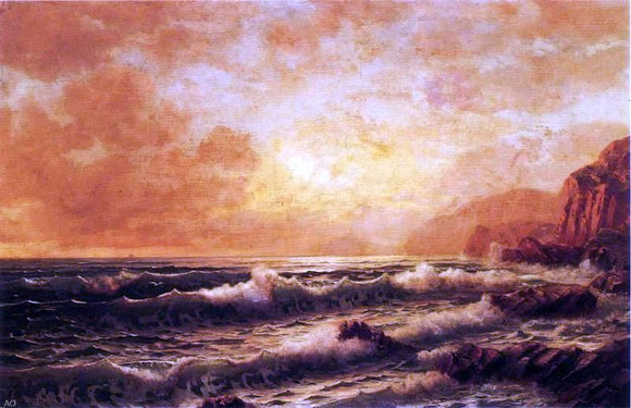  William Trost Richards Rocky Coast at Sunset - Canvas Art Print
