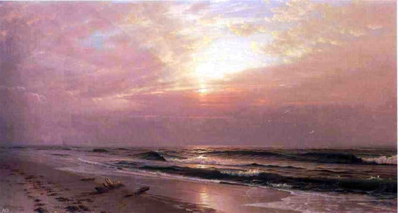  William Trost Richards Seascape at Sunset - Canvas Art Print