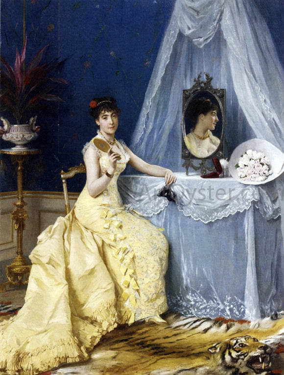  Gustave-Leonard De Jonghe A la toilette - Canvas Art Print