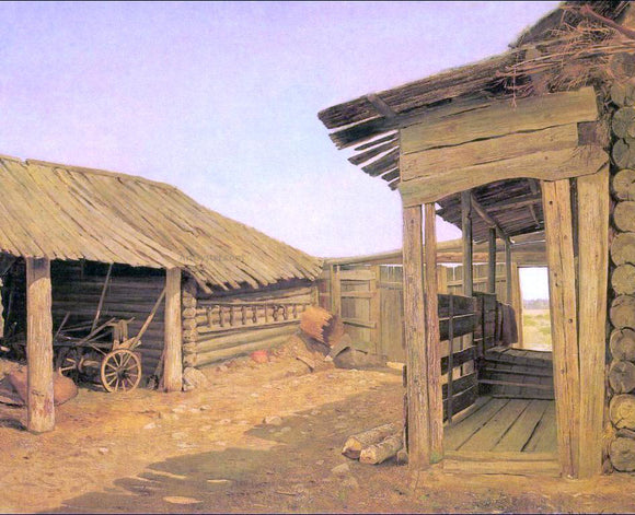  Ivan Ivanovich Shishkin Country Courtyard - Canvas Art Print