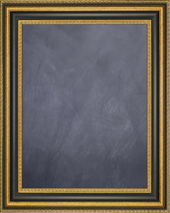 Framed Chalkboard - with Gold Finish Frame with Black Panel
