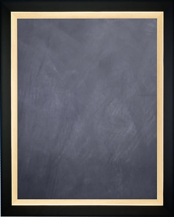 Framed Chalkboard - Black with Gold Finish Slope Frame
