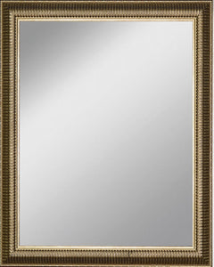 Framed Mirror 20.5" x 24.5" - with Silver Finish Rib Frame