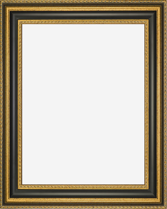 Designer Gold Finish Frame with Black Panel, 3 3/4