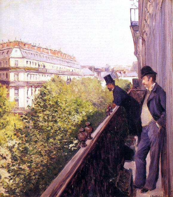  Gustave Caillebotte A Balcony - Canvas Art Print