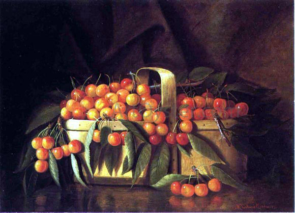  Richard La Barre Goodwin A Basket of Cherries - Canvas Art Print