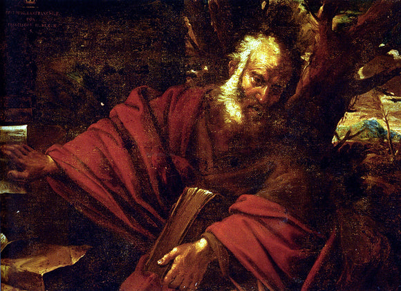  Pier Francesco Mola A Bearded Saint Or Prophet In A Landscape, Probably Saint Jerome - Canvas Art Print