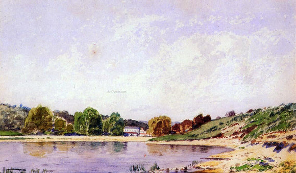  Paul-Camille Guigou Bend in the Durance River - Canvas Art Print