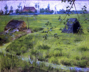  William Merritt Chase A Bit of Holland Meadows (also known as A Bit of Green in Holland) - Canvas Art Print