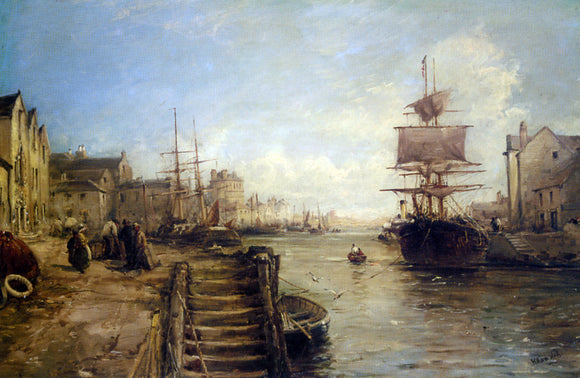  William Edward Webb A Bit of Poole Harbour - Canvas Art Print