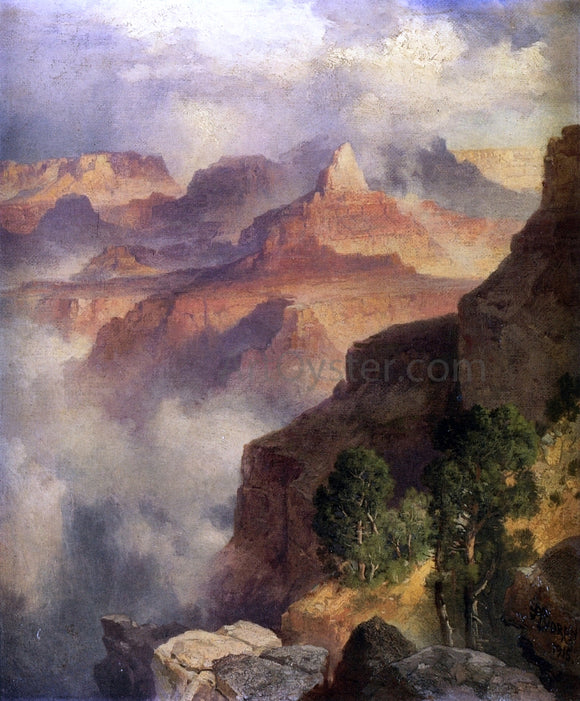  Thomas Moran A Bit of the Grand Canyon - Grand Canyon of the Colorado River - Canvas Art Print