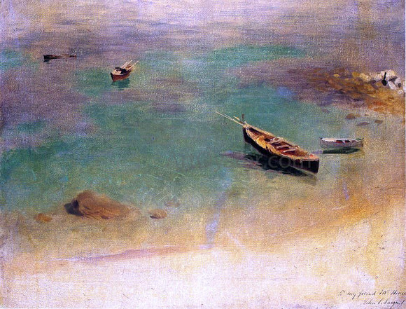  John Singer Sargent Boat in the Waters off Capri - Canvas Art Print
