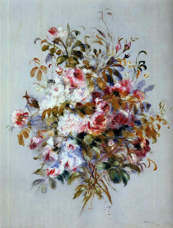  Pierre Auguste Renoir Bouquet of Roses - Canvas Art Print