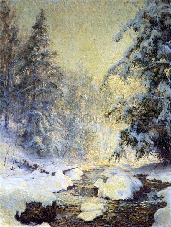  Walter Launt Palmer A Brook in Winter (also known as Kinderbrook Creek) - Canvas Art Print