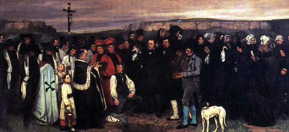  Gustave Courbet A Burial at Ornhans - Canvas Art Print